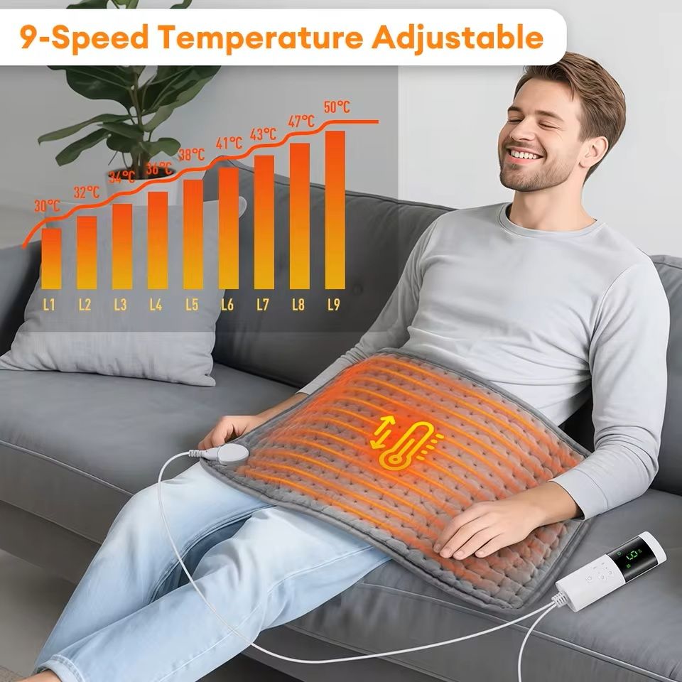 Electric Heating Blanket Thermal Pad  9Level Soft Heated Mat For Back Legs  Home Use 60 By 30 Cm 2