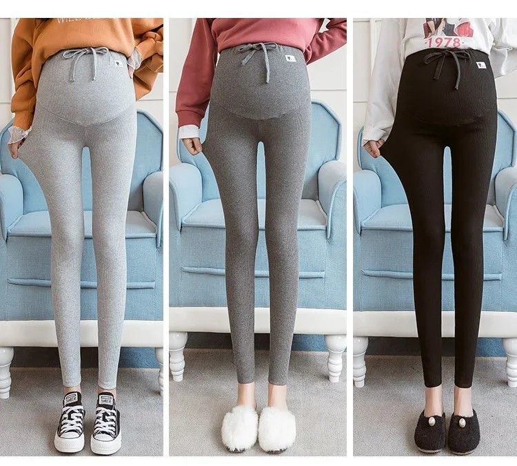 Mums SoftStretch Cotton HighWaist Maternity Leggings Adjustable Plus Size 1
