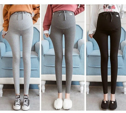 Mums SoftStretch Cotton HighWaist Maternity Leggings Adjustable Plus Size 1