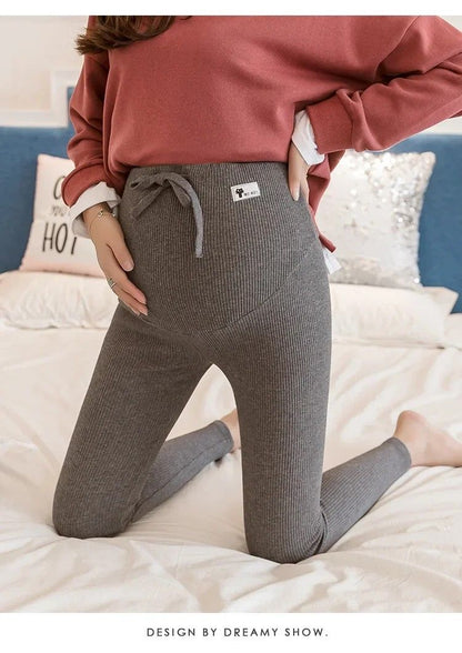 Mums SoftStretch Cotton HighWaist Maternity Leggings Adjustable Plus Size 4