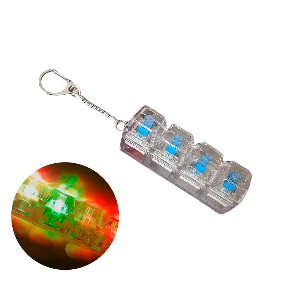 LED Crystal Keycap Keychain Fidget Toy For Stress Relief 1
