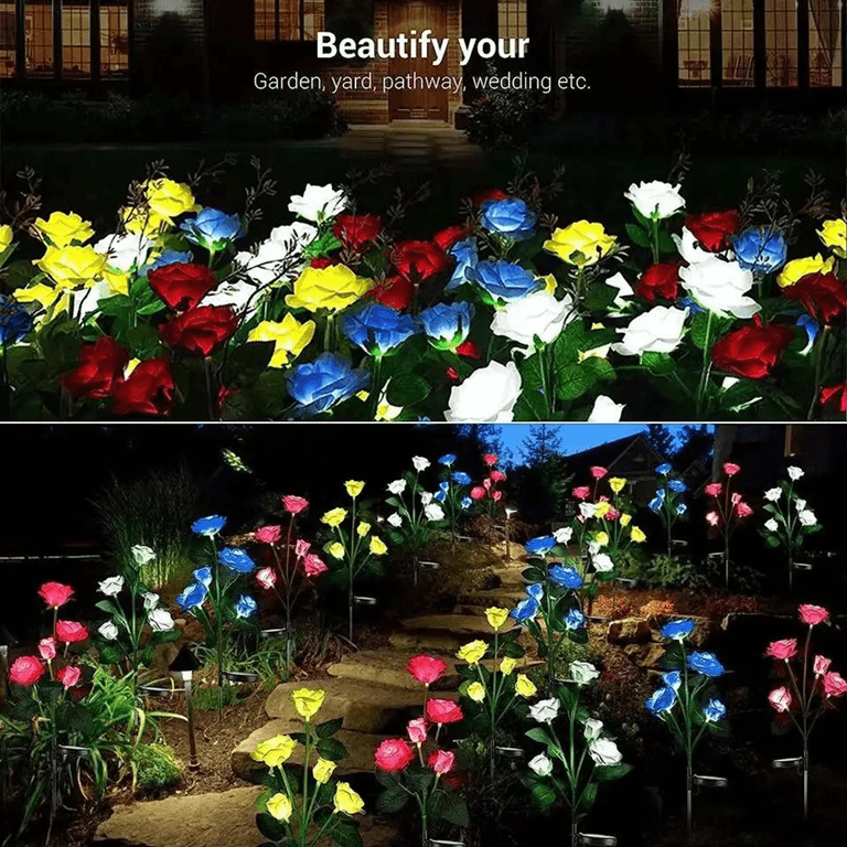 Solar Bloom Rose Garden Lights 1