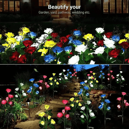 Solar Bloom Rose Garden Lights 1