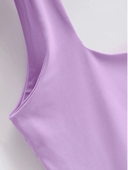 Summer Square Neck Sleeveless Tank Top