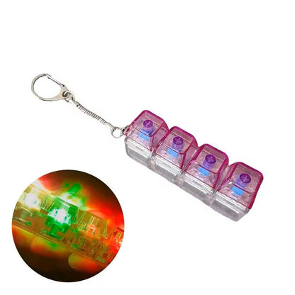 LED Crystal Keycap Keychain Fidget Toy For Stress Relief 19