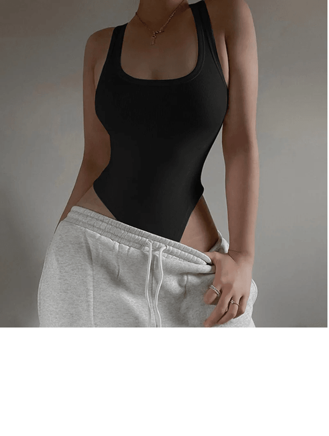 Summer Knit Halter Bodysuit For Women 4