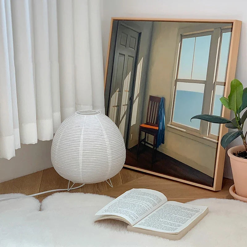 Bedroom Bedside Rice Paper Lights Study Homestay Art Creative Decor Table Lights, Japanese Lantern Led Table Lamp