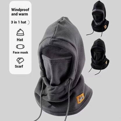 Winter Warm Hat, Windproof Balaclava with Mask and Neck Warmer, Cold-Weather Cycling Protection for Men & Women