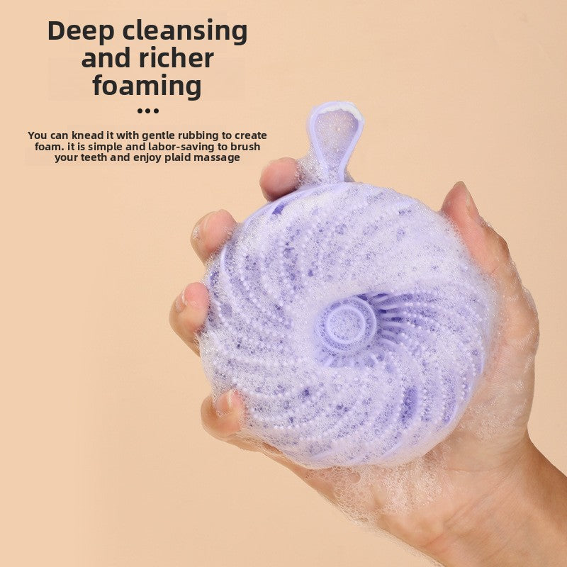 Painless Bath Artifact Silicone Double Sided Bath Brush Two In One Shampoo And Massage Brush 1