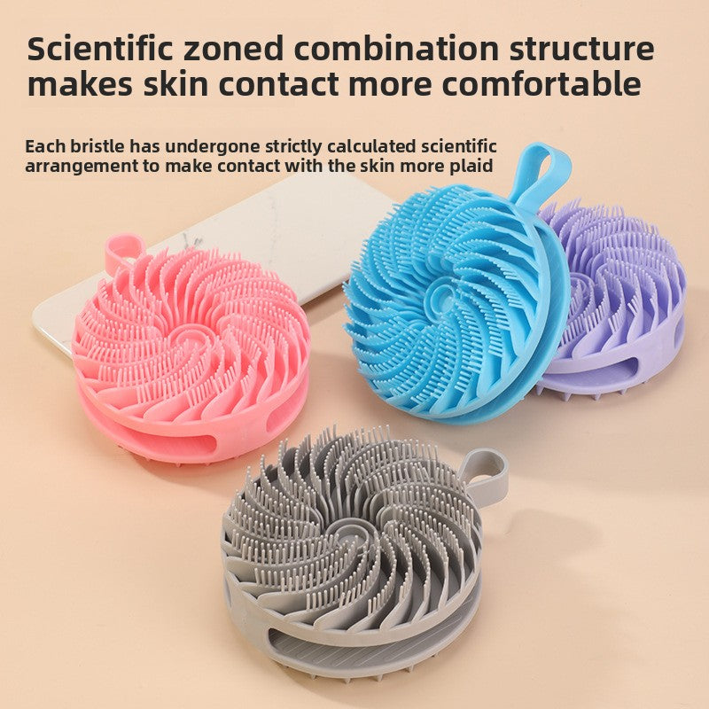 Painless Bath Artifact Silicone Double Sided Bath Brush Two In One Shampoo And Massage Brush 3