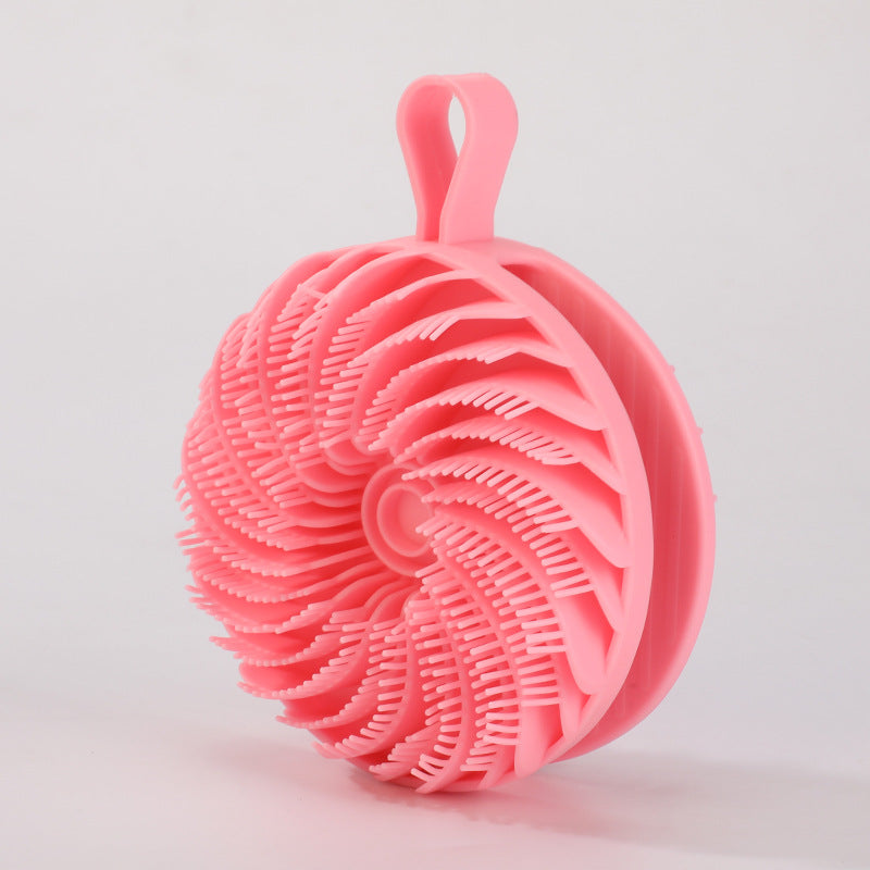 Painless Bath Artifact Silicone Double Sided Bath Brush Two In One Shampoo And Massage Brush 7