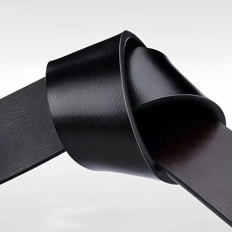 Stylish Men Leather Belt Automatic Buckle Fashion Belt For Business Party Work  Daily Life 2