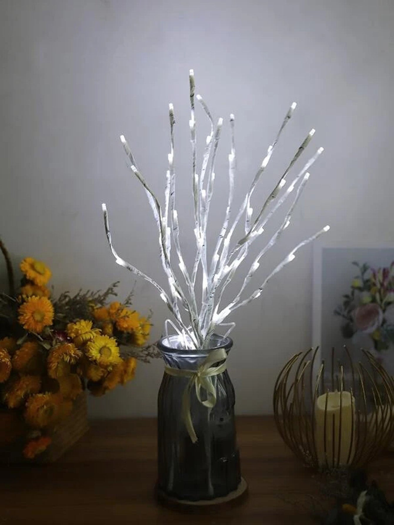 White Birch LED Branch Light Battery Operated Festive Twig Outdoor Wedding LightChristmas Decoratio 1