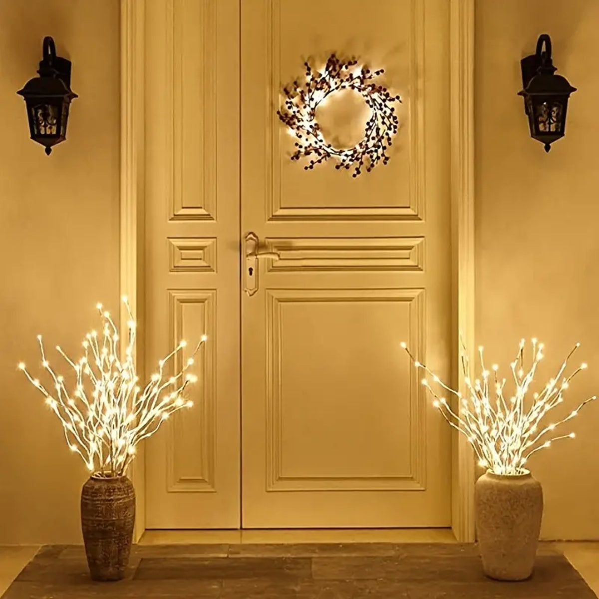 White Birch LED Branch Light Battery Operated Festive Twig Outdoor Wedding LightChristmas Decoratio 2