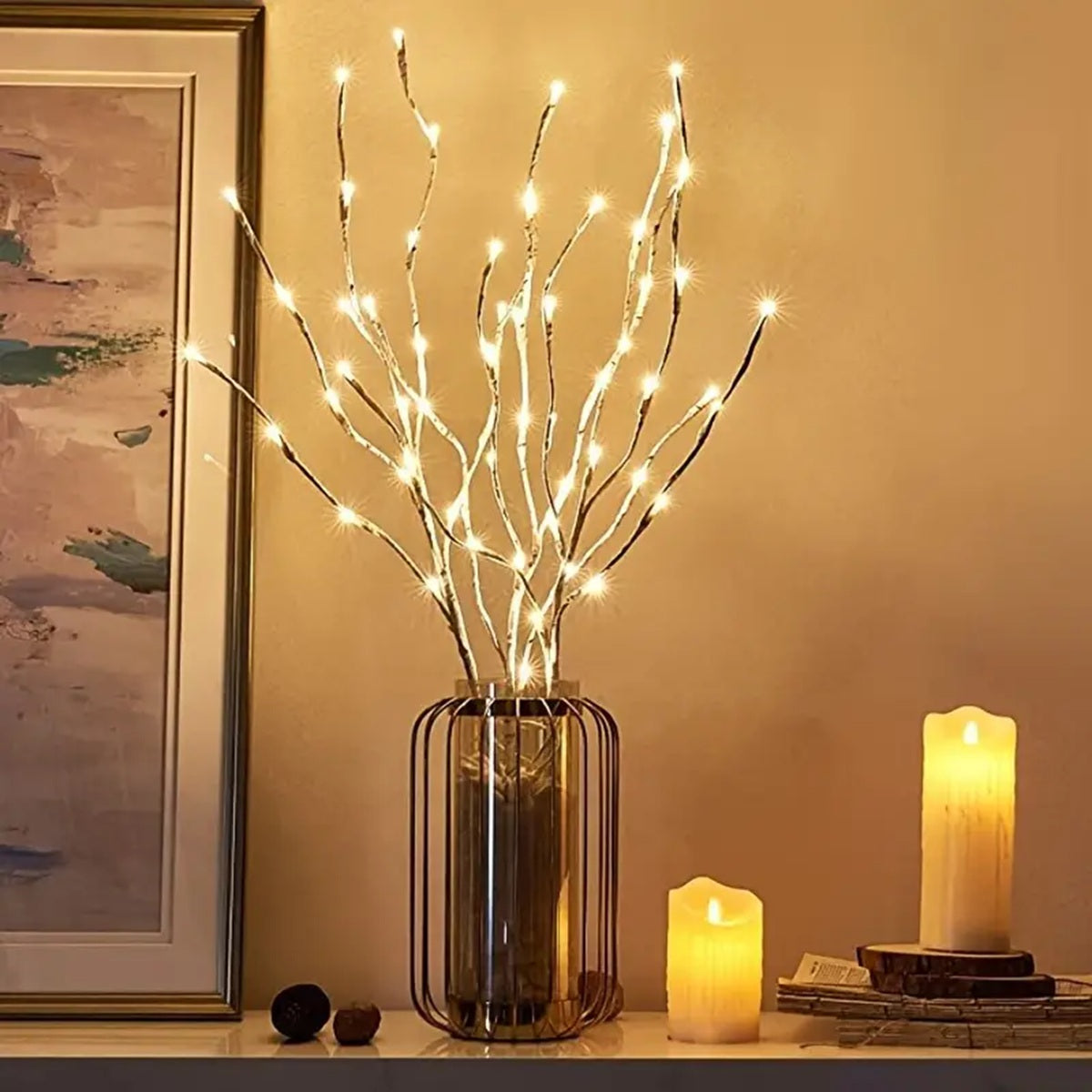 White Birch LED Branch Light Battery Operated Festive Twig Outdoor Wedding LightChristmas Decoratio 5