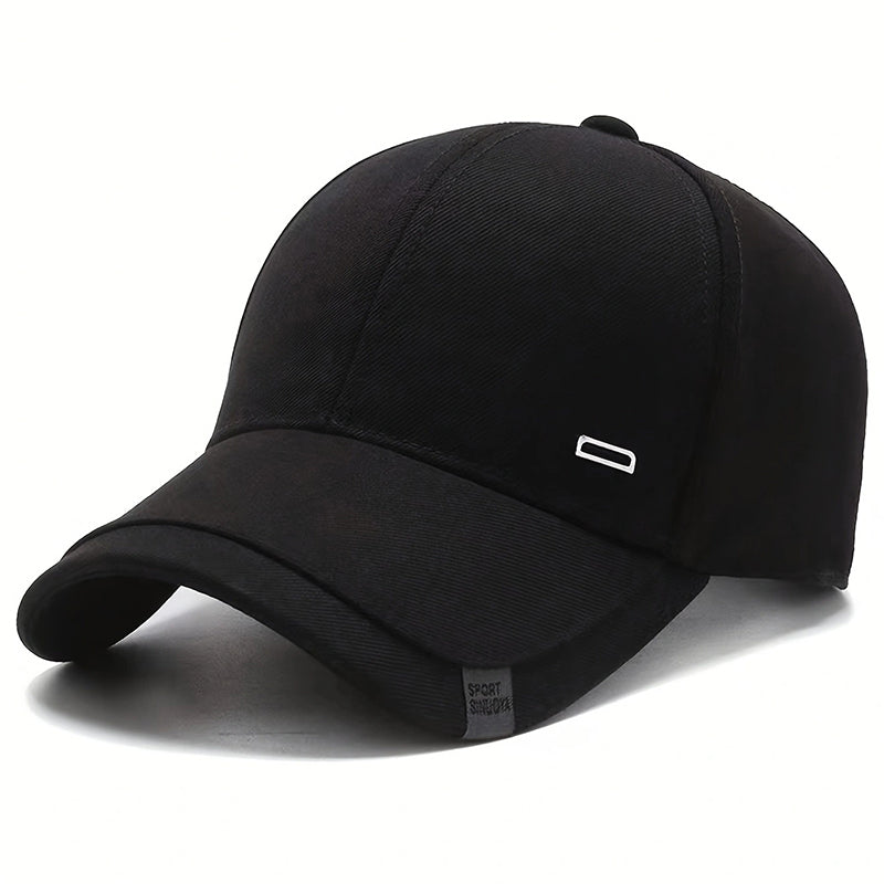 Adjustable Casual Hats Sunscreen Hat, Baseball Caps Spring Autumn Outdoor, Unisex Square Silver Buckle Label