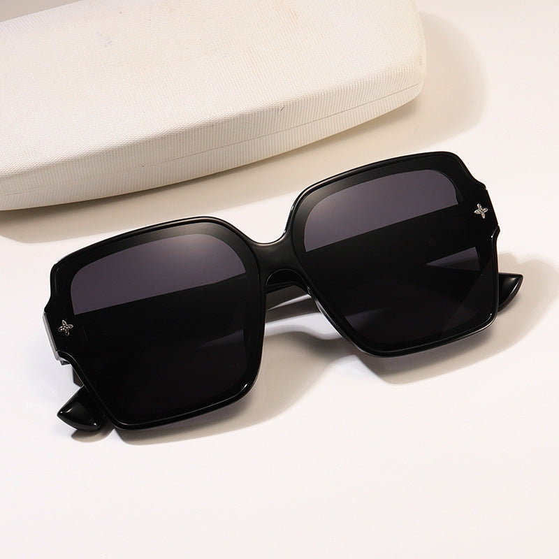 Luxury Large-Frame Square Sunglasses for Women, Fashion UV Protection, All-Match Style