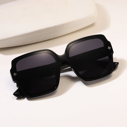 Luxury Large-Frame Square Sunglasses for Women, Fashion UV Protection, All-Match Style