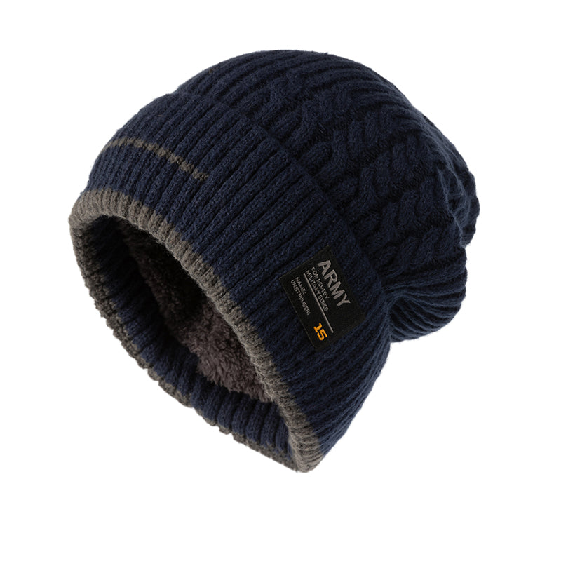 Knitted Hat Winter Cap Beanie Women Thick Bonnet Hats Skullies Winter Beanie Hat For Men 4
