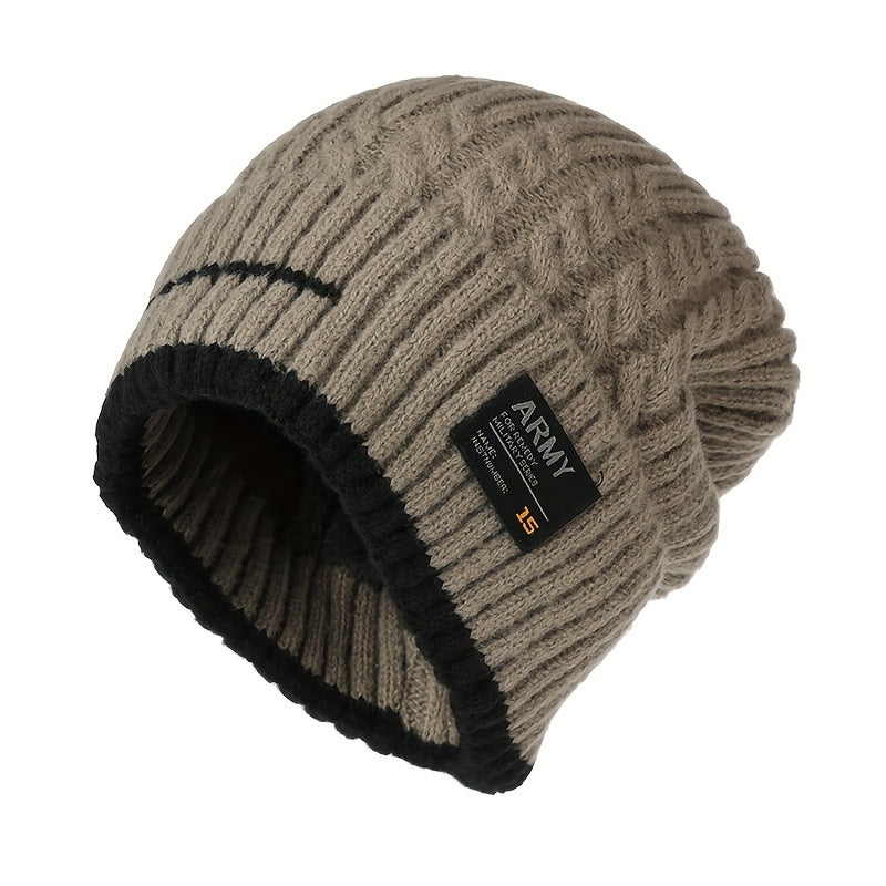 Knitted Hat Winter Cap Beanie Women Thick Bonnet Hats Skullies Winter Beanie Hat For Men 5