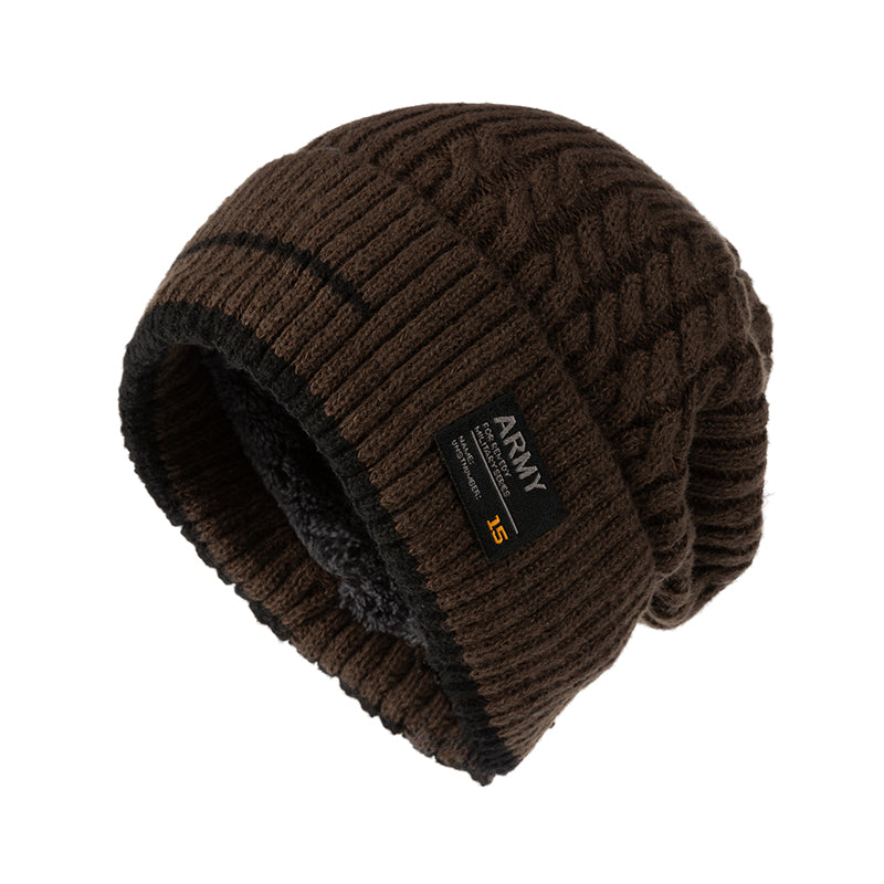Knitted Hat Winter Cap Beanie Women Thick Bonnet Hats Skullies Winter Beanie Hat For Men 7