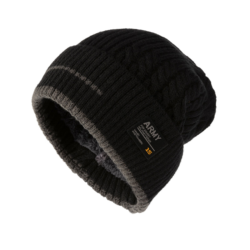 Knitted Hat Winter Cap Beanie Women Thick Bonnet Hats Skullies Winter Beanie Hat For Men 8