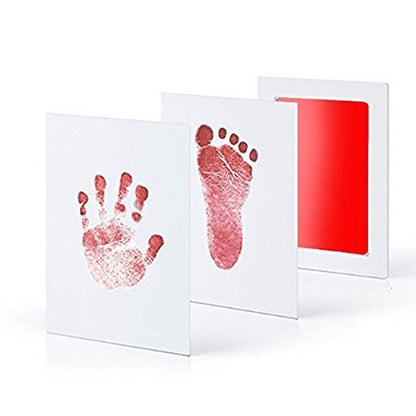 Hand And Footprint Kit Ink Newborn Baby DIY Photo Frame Handprint Pads Safe Clean Baby Shower Gift 7
