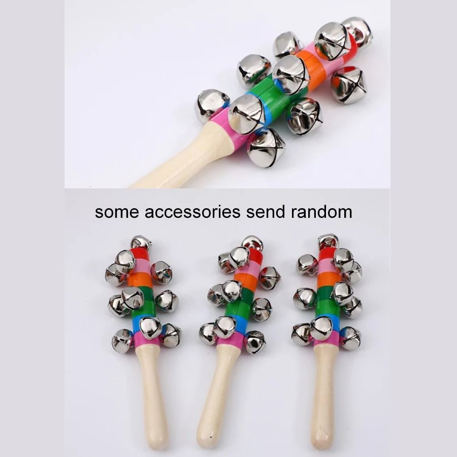 Colorful Rainbow Handheld Bell Stick Musical Toy 2