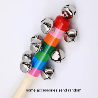 Colorful Rainbow Handheld Bell Stick Musical Toy 3