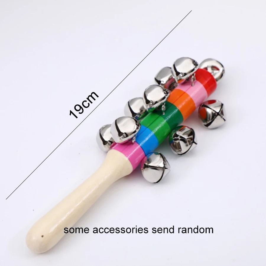 Colorful Rainbow Handheld Bell Stick Musical Toy 4