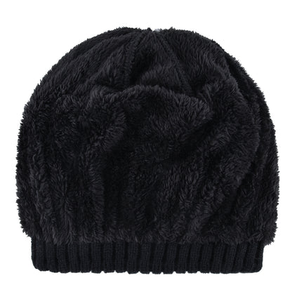Winter Beanies Men Knitted Skull Pattern Solid Color Hat With Metal Skulls Skullies Beanies Men's Knit Thick Hats