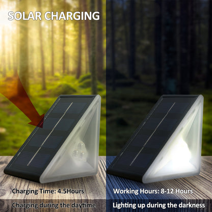 Outdoor Solar Step Lights, Waterproof, Warm White RGB, Auto On Patio Yard Driveway Porch Lighting