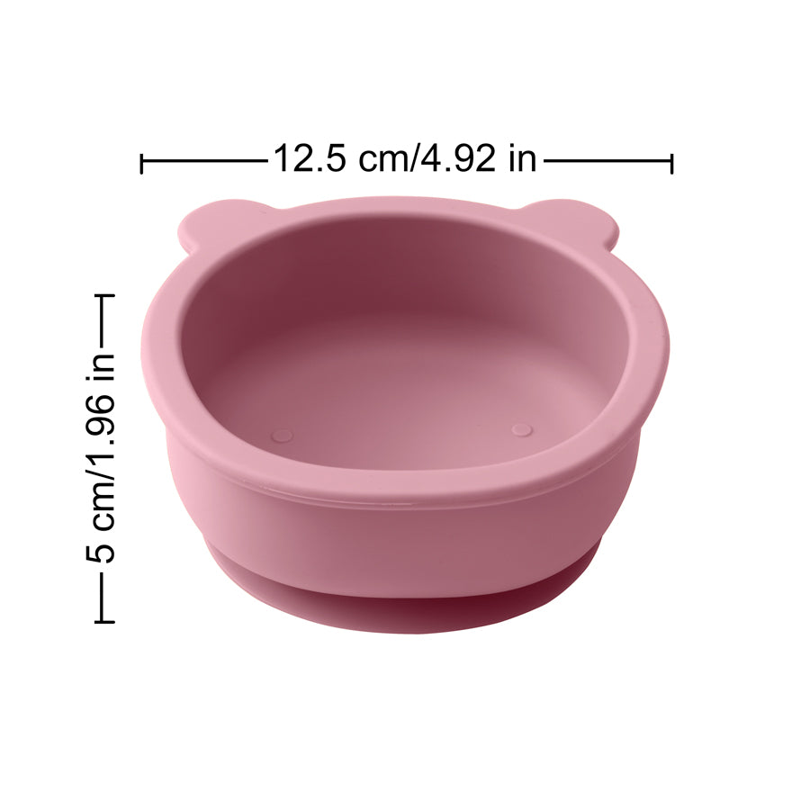 Training Baby Stuff Cartoon Cute Bear, Silicone Baby Tableware, Shape Bowl Toddler Tableware, Suction Dinner Set Eating