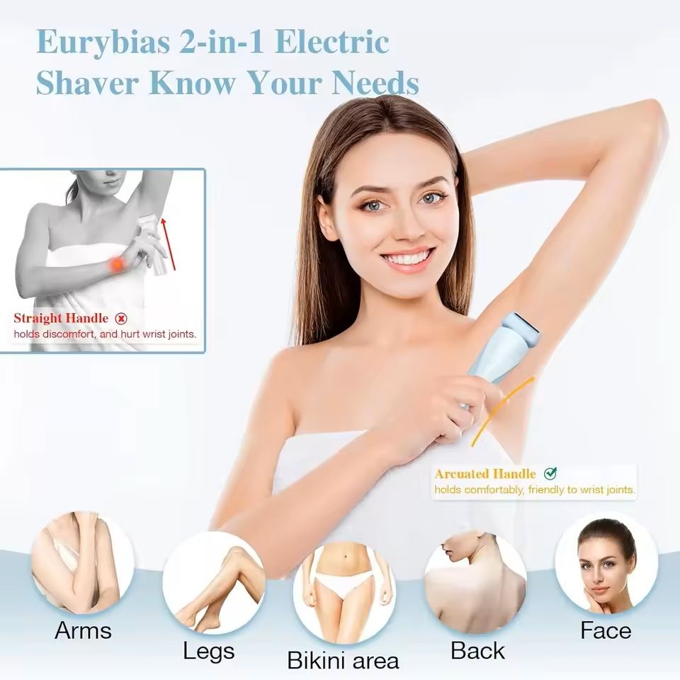 2 In 1 Womens Electric Body And Face Trimmer 7