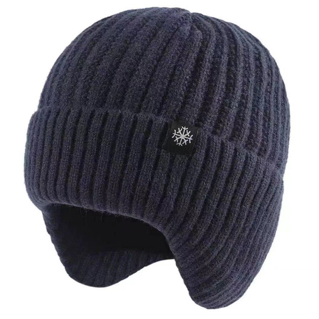 Outdoor Cycling Sports Windproof Ear Protection Hat, Thick Velvet Yarn Hat, Winter New Mens Warm Hat