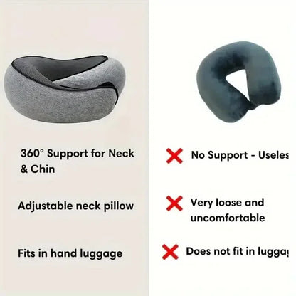 Pillow Snail Style Travel Neck, Travel Neck Pillow Memory Foam, Portable Adjustable Soft Noon Break Sleep Pillow