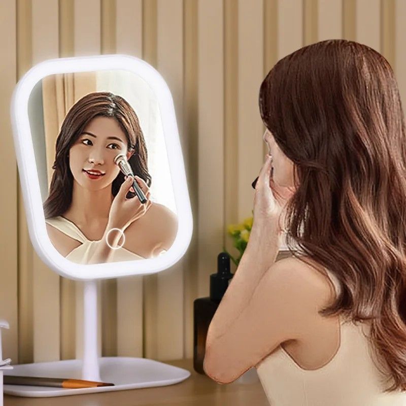 ModernGlow 3Color LED Vanity Mirror Premium Desktop Makeup  Dressing Mirror 8