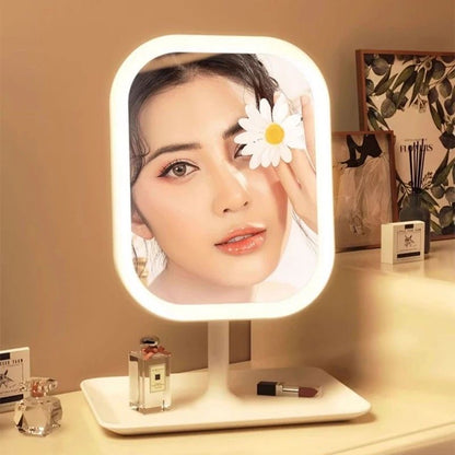 ModernGlow 3Color LED Vanity Mirror Premium Desktop Makeup  Dressing Mirror 9
