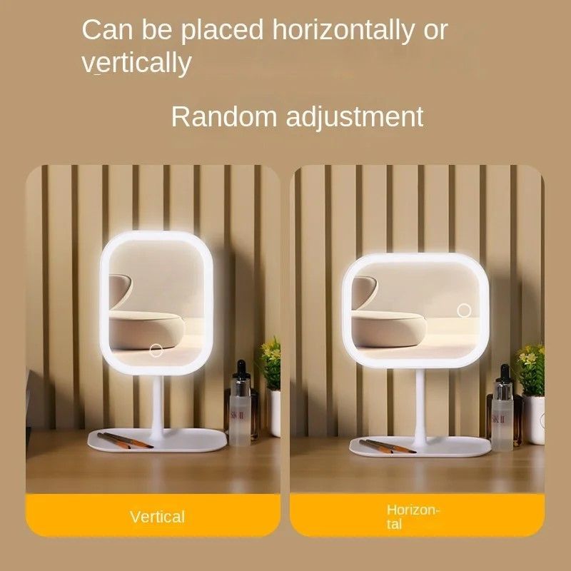 ModernGlow 3Color LED Vanity Mirror Premium Desktop Makeup  Dressing Mirror 7