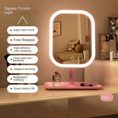 ModernGlow 3Color LED Vanity Mirror Premium Desktop Makeup  Dressing Mirror 3