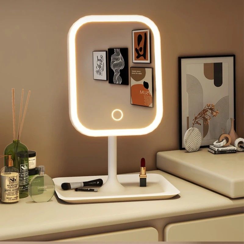ModernGlow 3Color LED Vanity Mirror Premium Desktop Makeup  Dressing Mirror 1