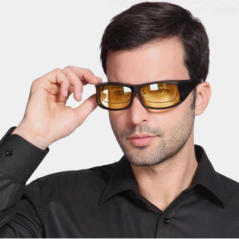 Night Driving Glasses Driver Goggles Night Vision Sunglasses Unisex Sun Glasses UV Protection Eye W 1