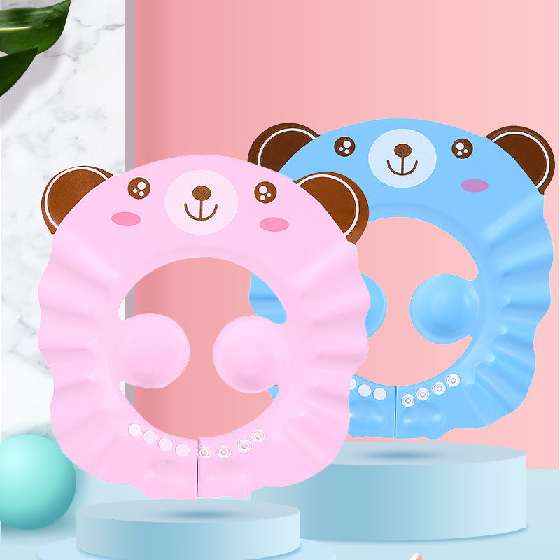 Adjustable Hair Wash Hat For Kids Baby Shower Soft Cap Bathing Shower Protect Head Cover Ear Protec 2