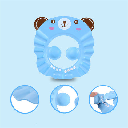 Adjustable Hair Wash Hat For Kids Baby Shower Soft Cap Bathing Shower Protect Head Cover Ear Protec 3