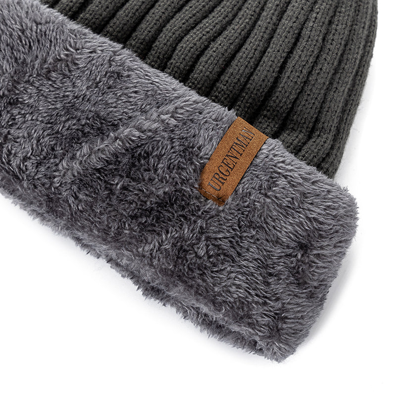 Warm Outdoor Knitted Hat, Stylish Beanie Hats For Men Women, New Unisex Thick Winter Hat Keep