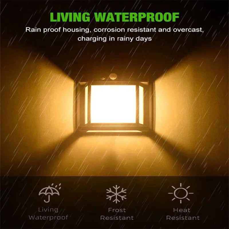 Solar Powered, Waterproof Outdoor, Wall Light with Motion Sensor, Tungsten Filament, Garden Yard Decoration, LED Lamp