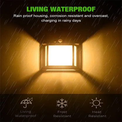 Solar Powered, Waterproof Outdoor, Wall Light with Motion Sensor, Tungsten Filament, Garden Yard Decoration, LED Lamp