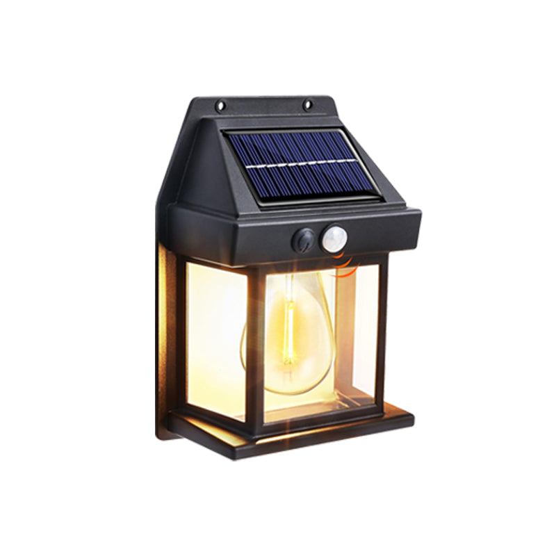 Solar Powered, Waterproof Outdoor, Wall Light with Motion Sensor, Tungsten Filament, Garden Yard Decoration, LED Lamp