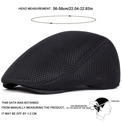 British Painters Hats Spring And Summer Hip Hop Berets Mesh Cap Men Mesh Breathability Newsboy Caps