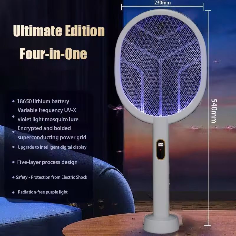 3 In 1 Rechargeable 3000V Mosquito Swatter And Killer Lamp 3